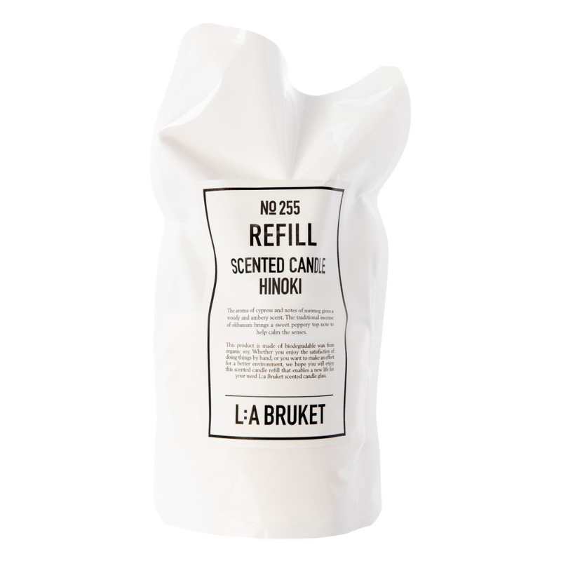 L:A BRUKET No. 255 Refill Scented Candle Hinoki 260g
