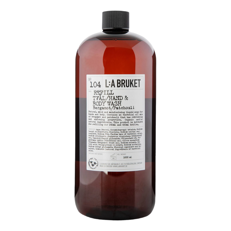 L:A BRUKET No. 104 Hand & Body Wash Bergamot/Patchouli Refill