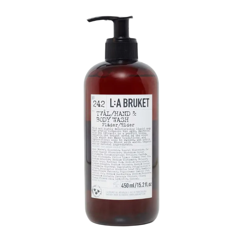 L:A BRUKET No. 242 Hand & Body Wash Elder 450ml Flüssigseife