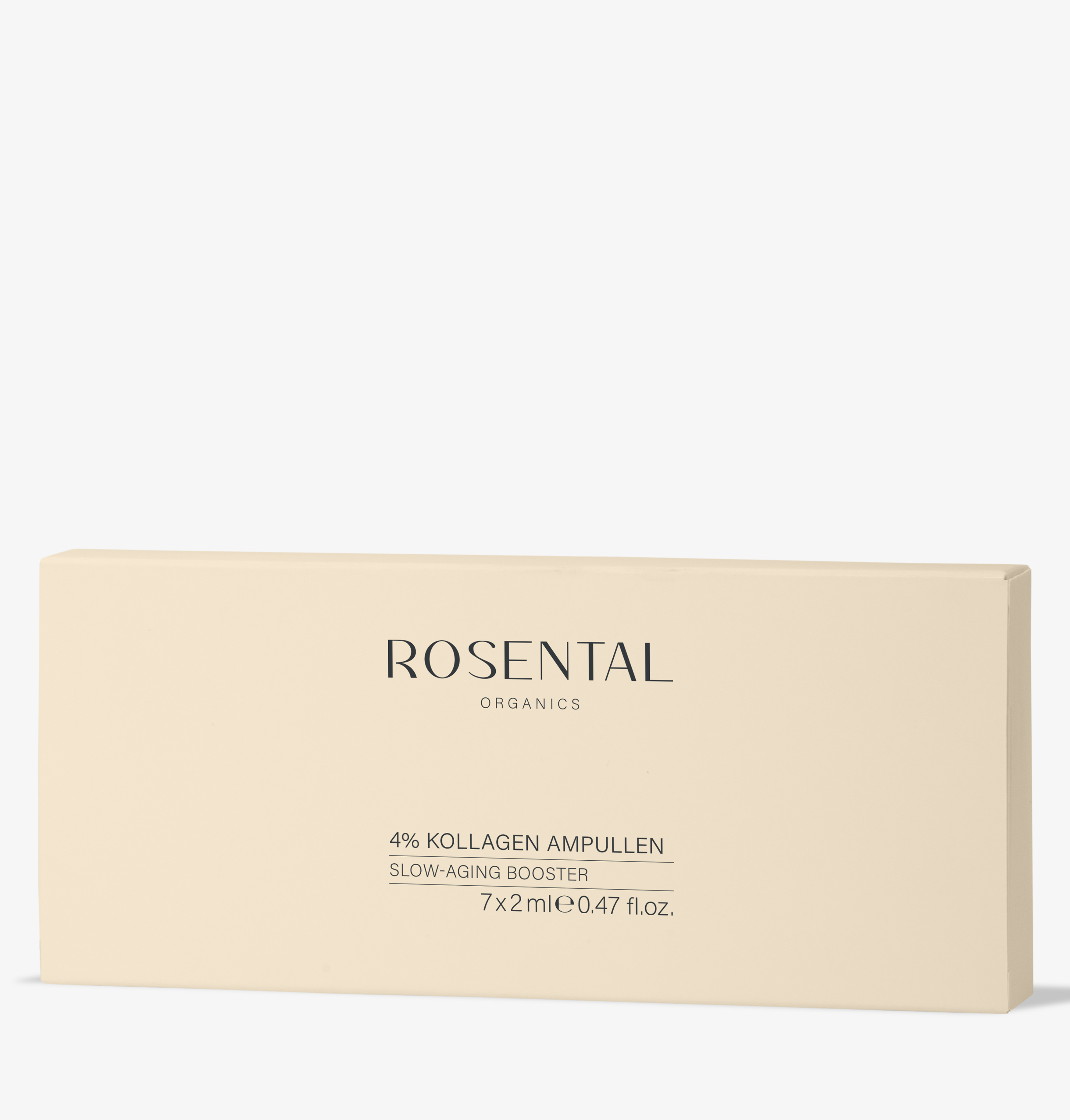 Verpackung von Rosental Organics 4% Kollagen Ampullen, Slow-Aging Booster, 7x2ml.
