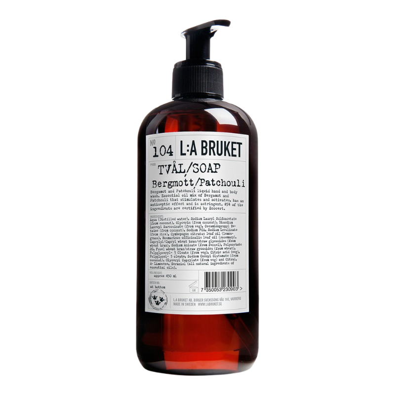 L:A BRUKET No. 104 Hand & Body Wash Bergamot/Patchouli 450ml