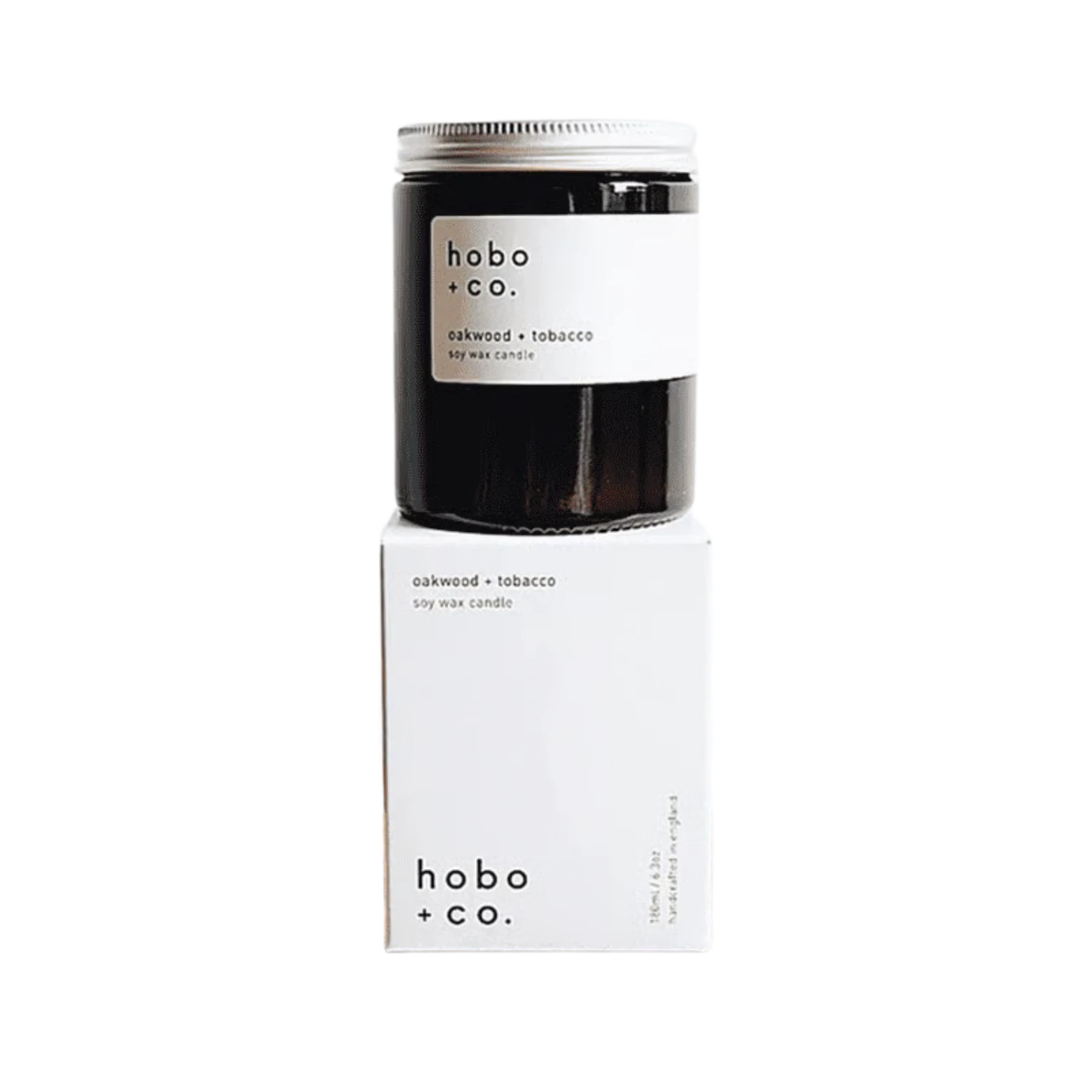 hobo + co Oakwood + Tobacco Essential Oil Candle 180ml