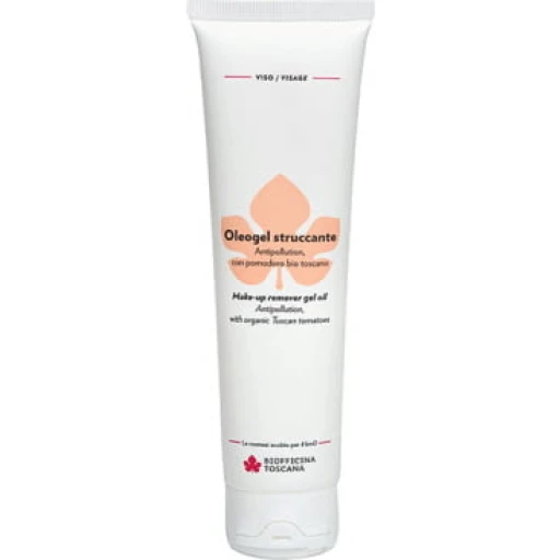 Tube mit Biofficina Toscana Make-up-Entferner-Gel, 150 ml, auf weißem Hintergrund.