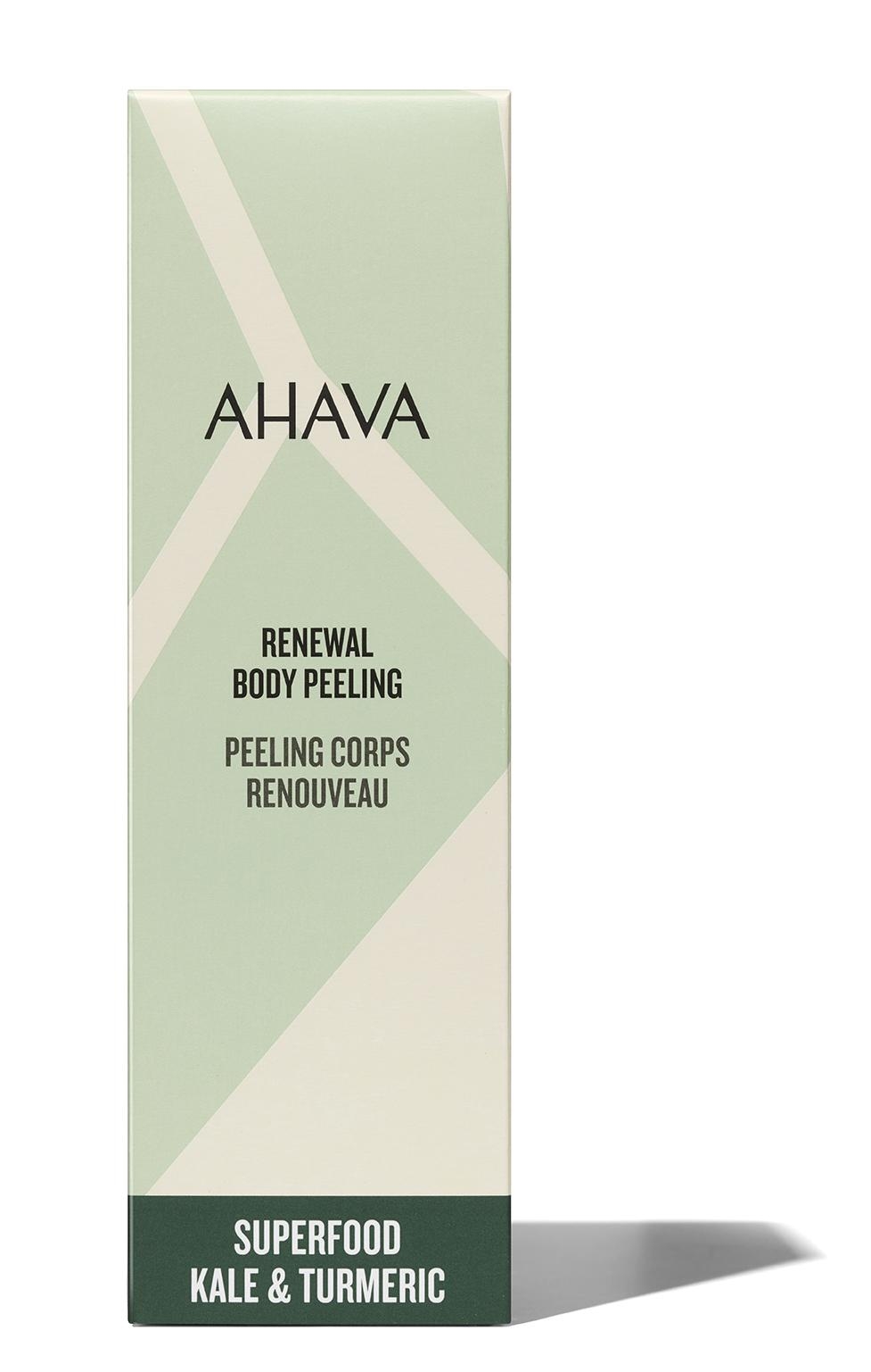 Produktbild von AHAVA Renewal Body Peeling mit Superfood, Grünkohl und Kurkuma.