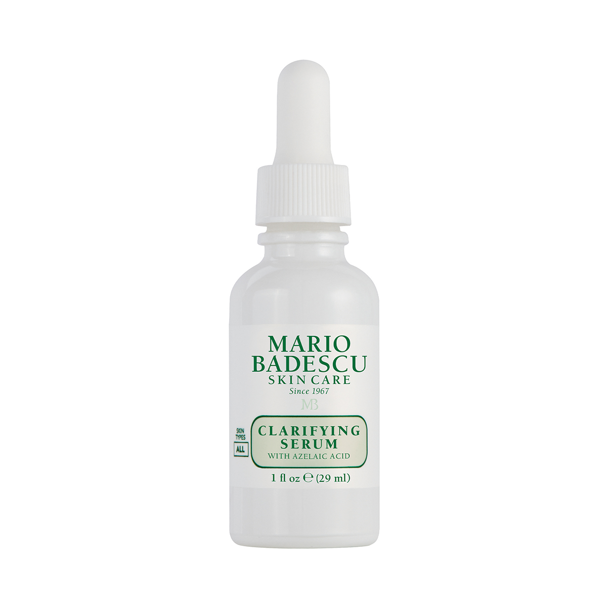 Flasche Mario Badescu Clarifying Serum mit Azelainsäure, 29 ml.