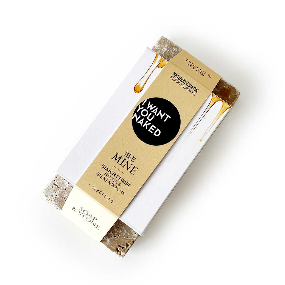 I want you naked SOAP & STONE Naked Stone mit Gesichtsseife BEE MINE